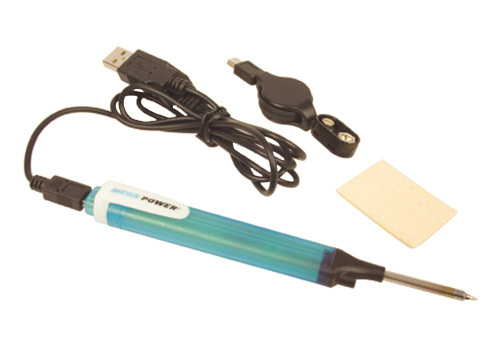 USB паяльник с кабелем для подключения обычной батарейки 9V