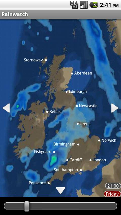 Приложение Rainwatch для Android