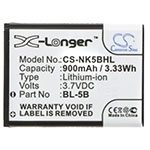 Усиленный аккумулятор серии X-Longer для MINOX DCC 5.1, DCC 5.0, BL-5B, BL-5V [900mAh]